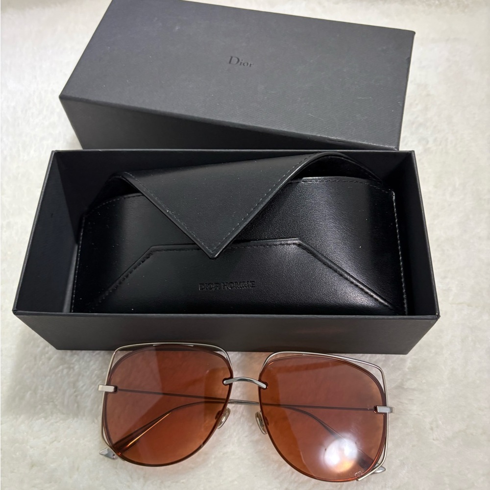 Authentic Dior Sunglasses with Copper Lenses and Black Case